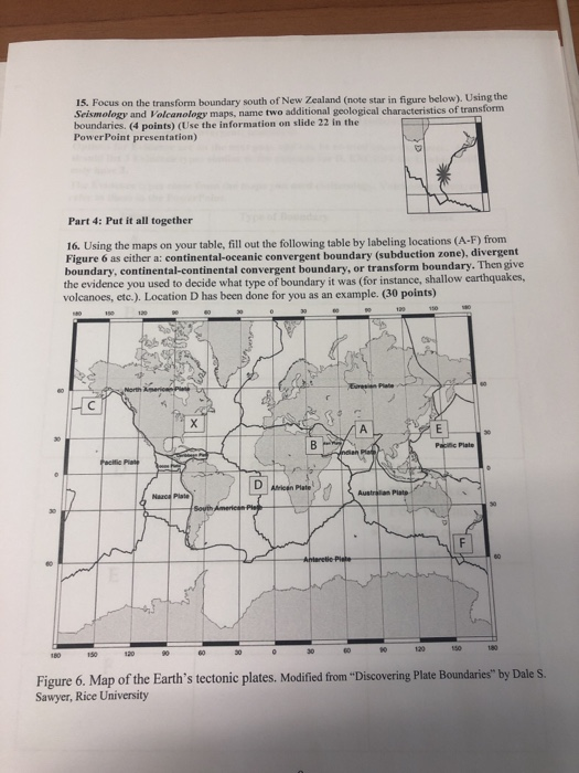 Solved Part 3: Transform Plate Boundaries - Where plates | Chegg.com