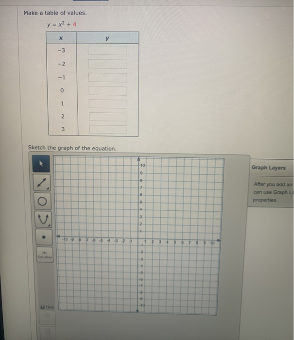 Solved Make A Table Of Values Y X 4 H Y 3 2 1 0 1 N 3 Chegg Com