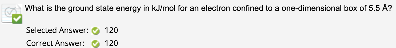 Solved What is the ground state energy in kJ/mol for an | Chegg.com