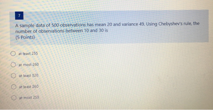 Solved A sample data of 500 observations has mean 20 and | Chegg.com