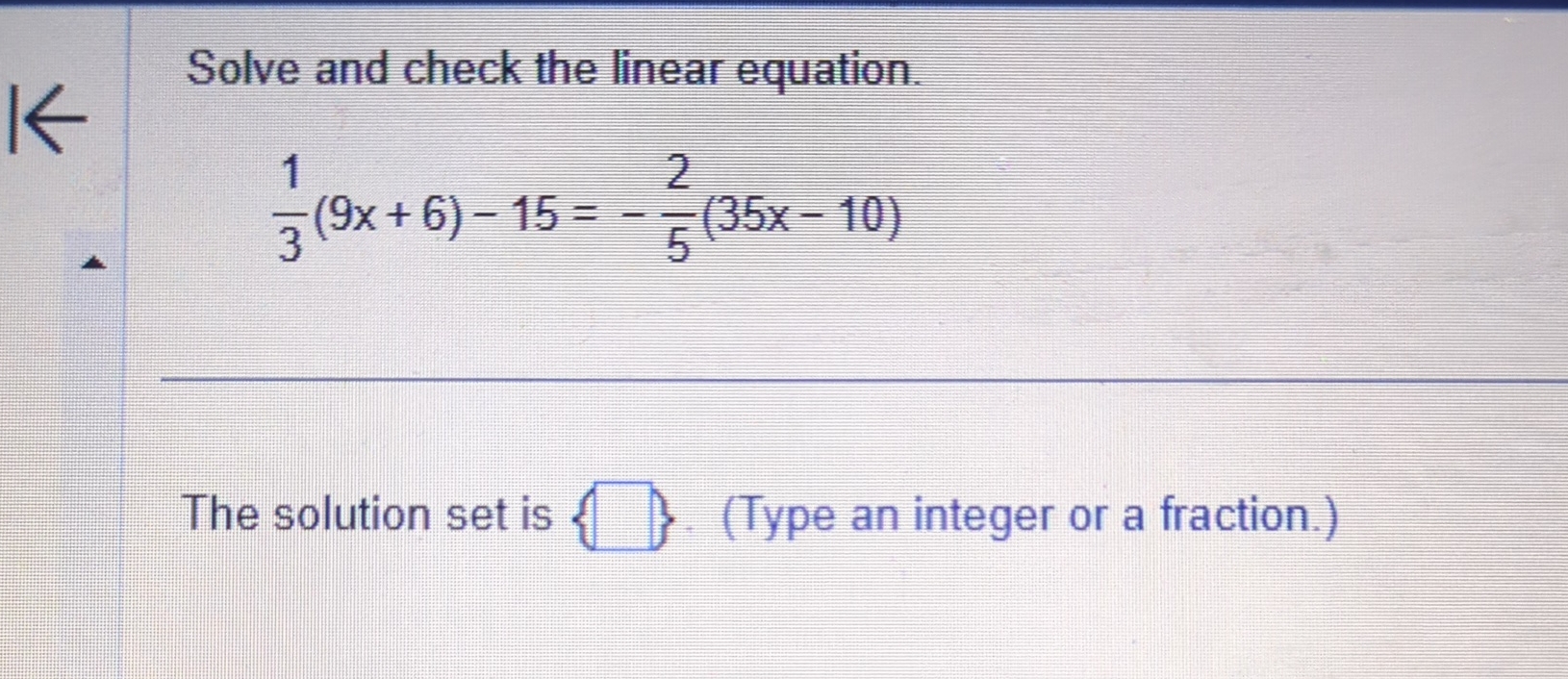 Solved Solve and check the linear | Chegg.com