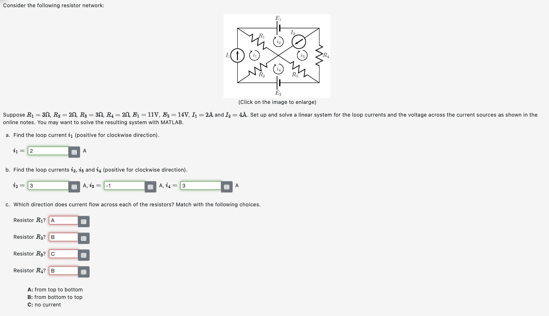 Solved Consider the following resistor network(UIick un the
