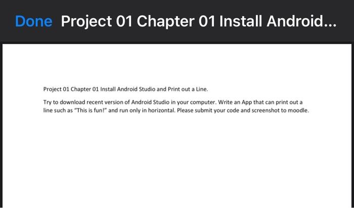 Solved Project 01 Chapter 01 Install and | Chegg.com