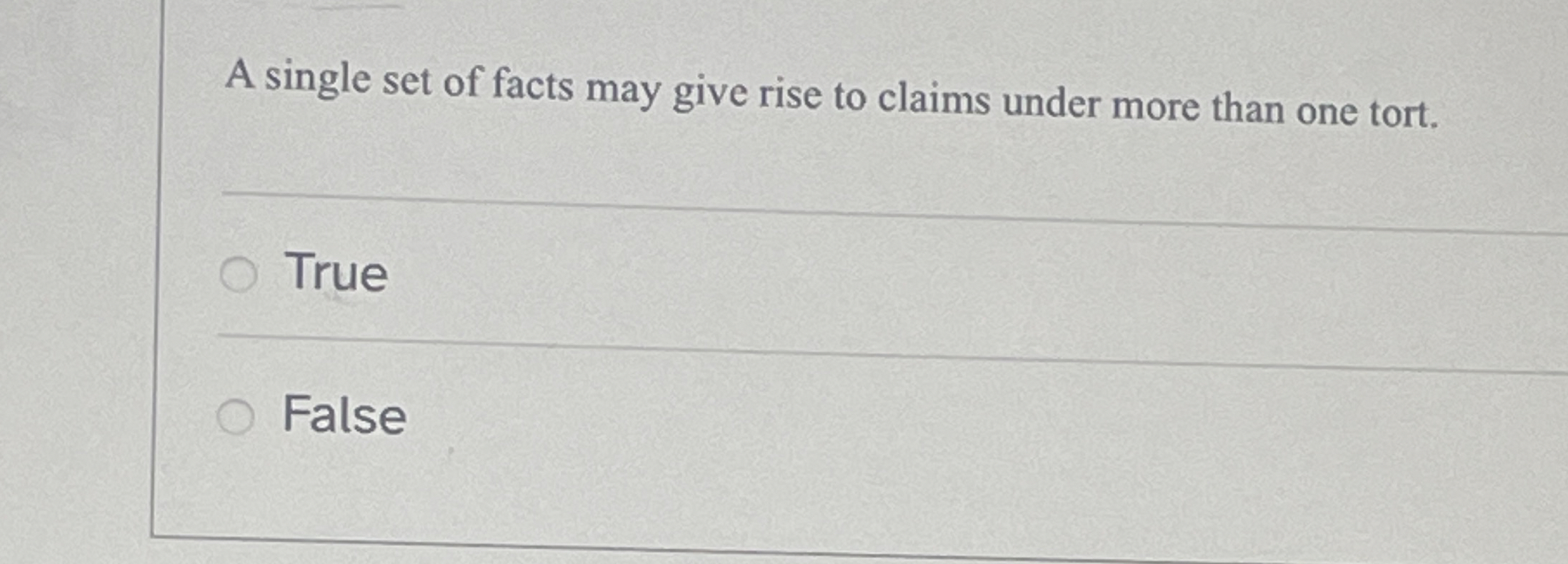 Solved A single set of facts may give rise to claims under | Chegg.com
