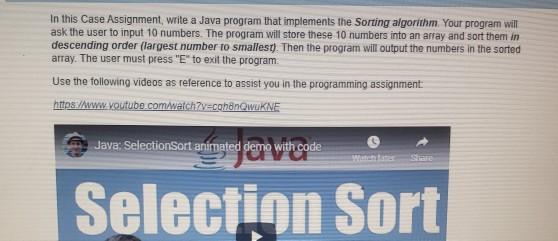 Solved In this case Assignment, write a Java program that | Chegg.com