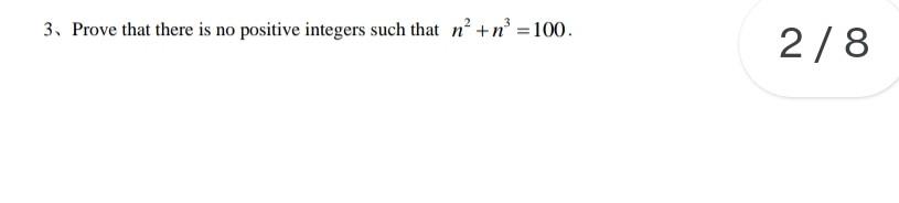 Solved 3、 Prove that there is no positive integers such that | Chegg.com