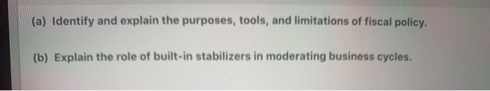 Solved a Identify And Explain The Purposes Tools And Chegg