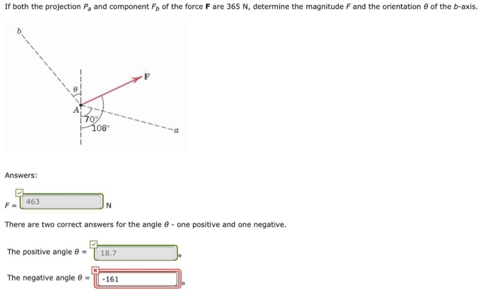 Solved If Both The Projection P, And Component Fb Of The | Chegg.com