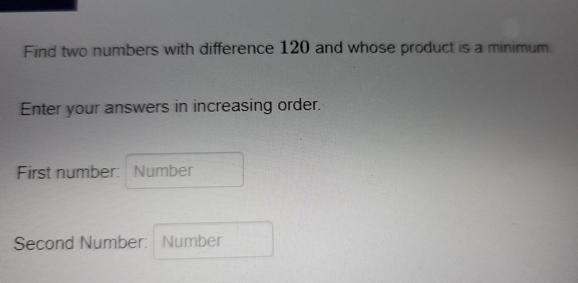 the product of two numbers is 120