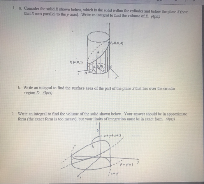 Solved 1. 2. Consider the solid shown below, which is the | Chegg.com