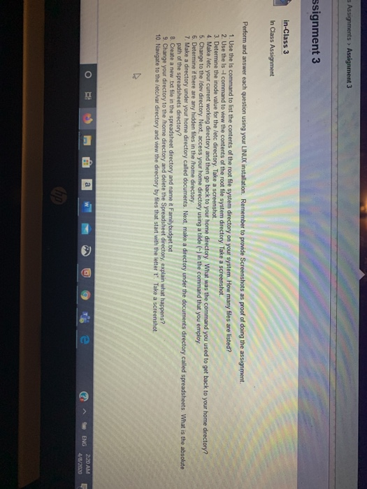 Solved Assignments > Assignment 3 ssignment 3 in-Class 3 In | Chegg.com