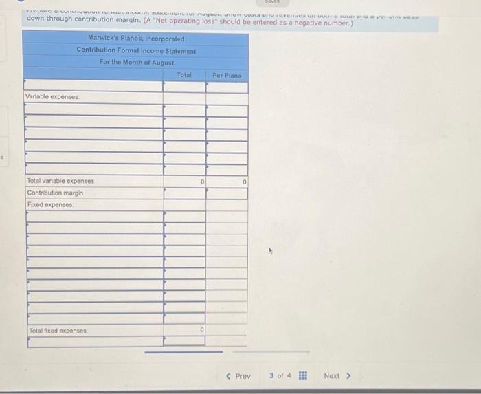 Prepare a traditional format income statement for | Chegg.com