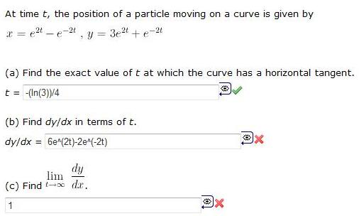 Solved At time t, the position of a particle moving on a | Chegg.com