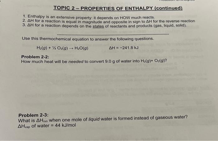 solved-1-enthalpy-is-an-extensive-property-it-depends