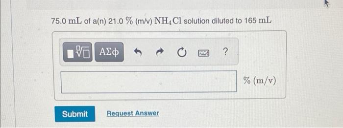 Solved 20.0 mL of a(n) 10.0 M HCL solution diluted to 460. | Chegg.com