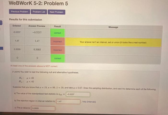 Solved WeBWork 5-2: Problem 2 Previous Problem Problem List | Chegg.com