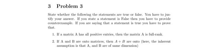 Solved State whether the following the statements are true | Chegg.com