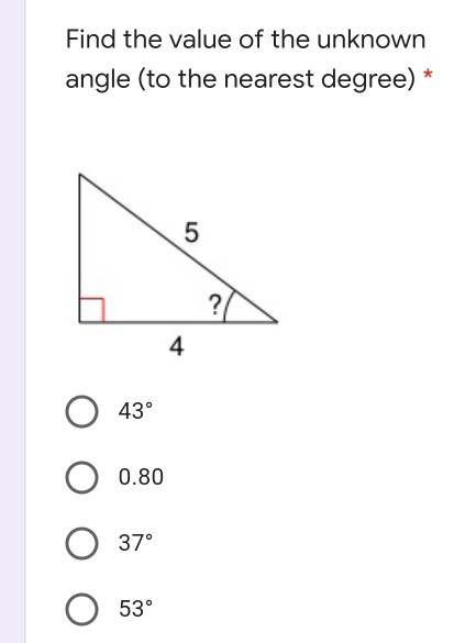 Solved Find The Value Of The Unknown Angle To The Neares Chegg Com