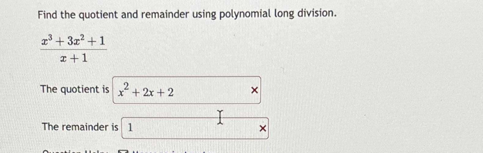 how to find the quotient and remainder of a polynomial