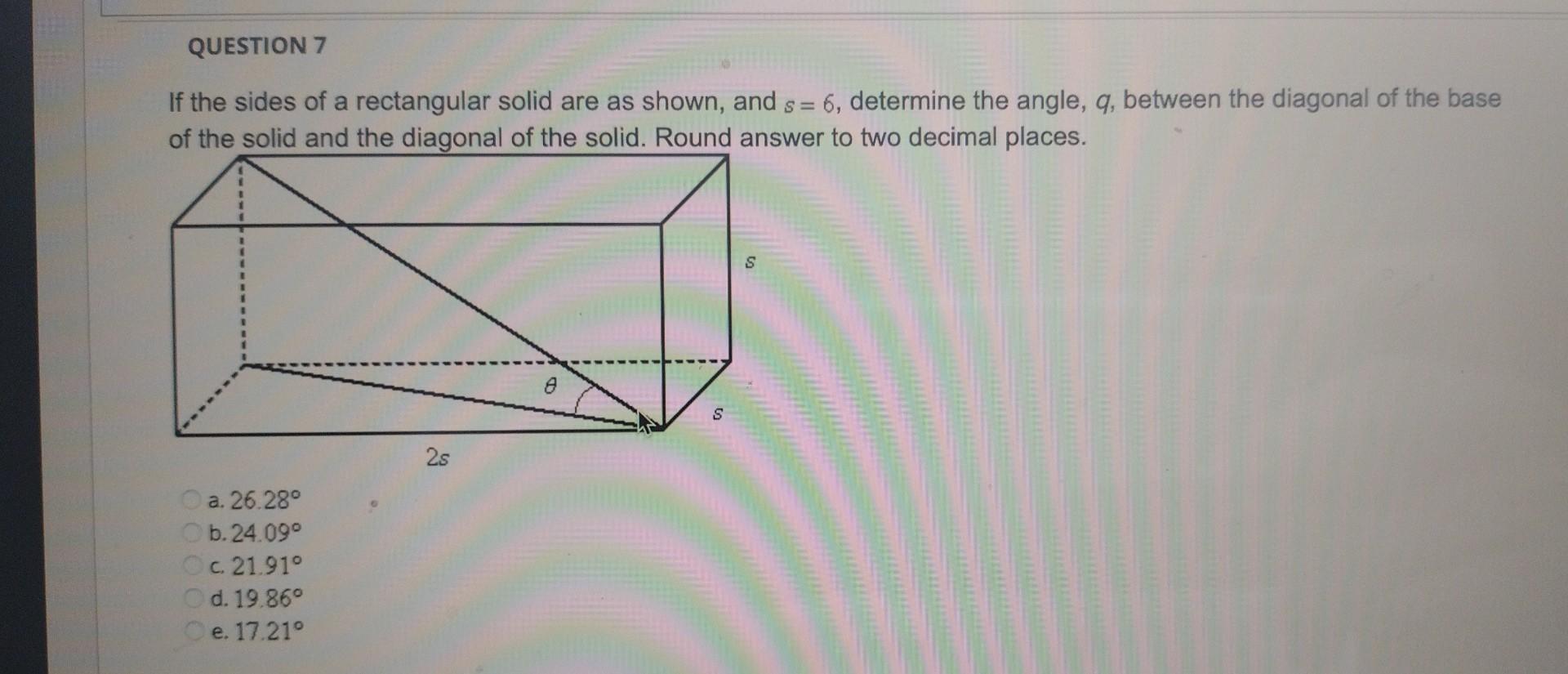 Solved If the sides of a rectangular solid are as shown, and | Chegg.com