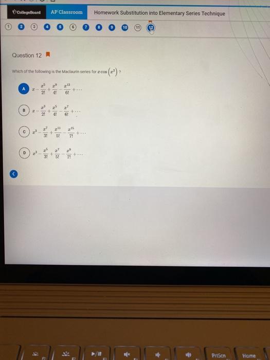 Solved CollegeBoard AP Classroom Homework Substitution into | Chegg.com