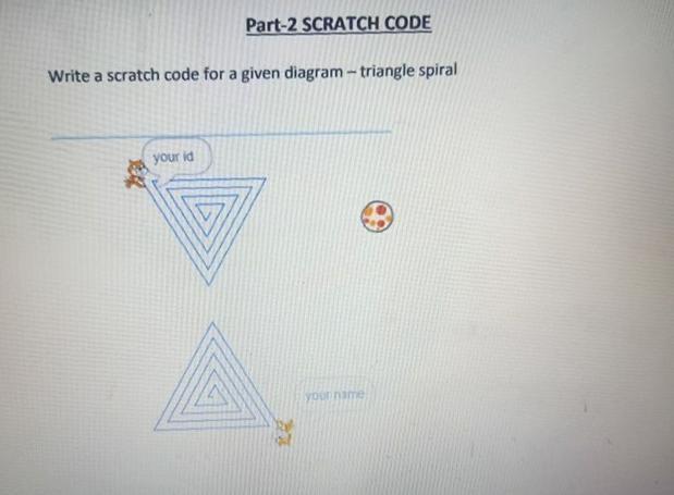Solved Part-2 SCRATCH CODE Write a scratch code for a given | Chegg.com