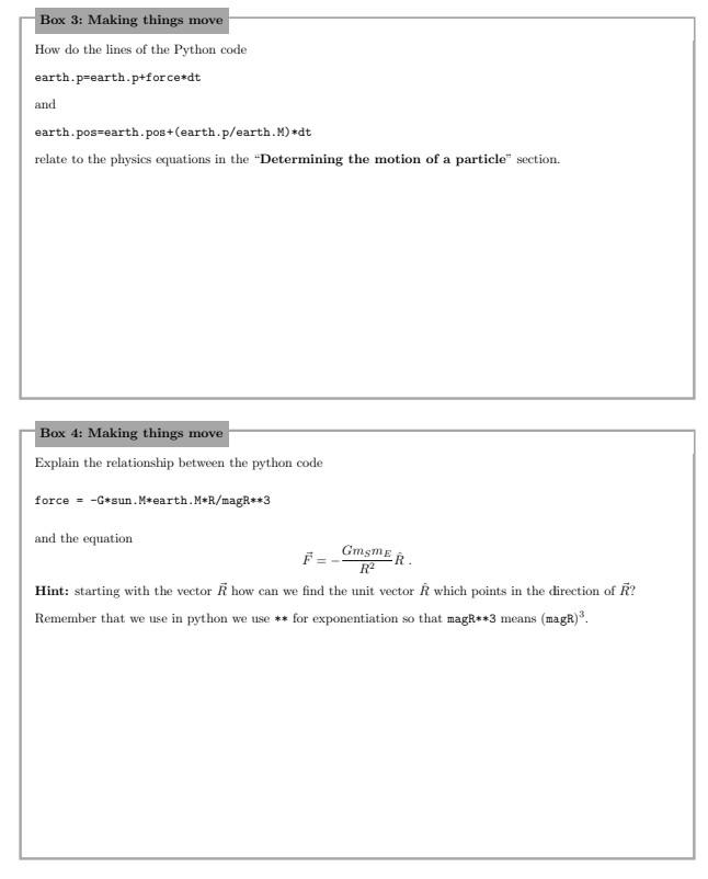 Solved Box 3: Making things move How do the lines of the | Chegg.com