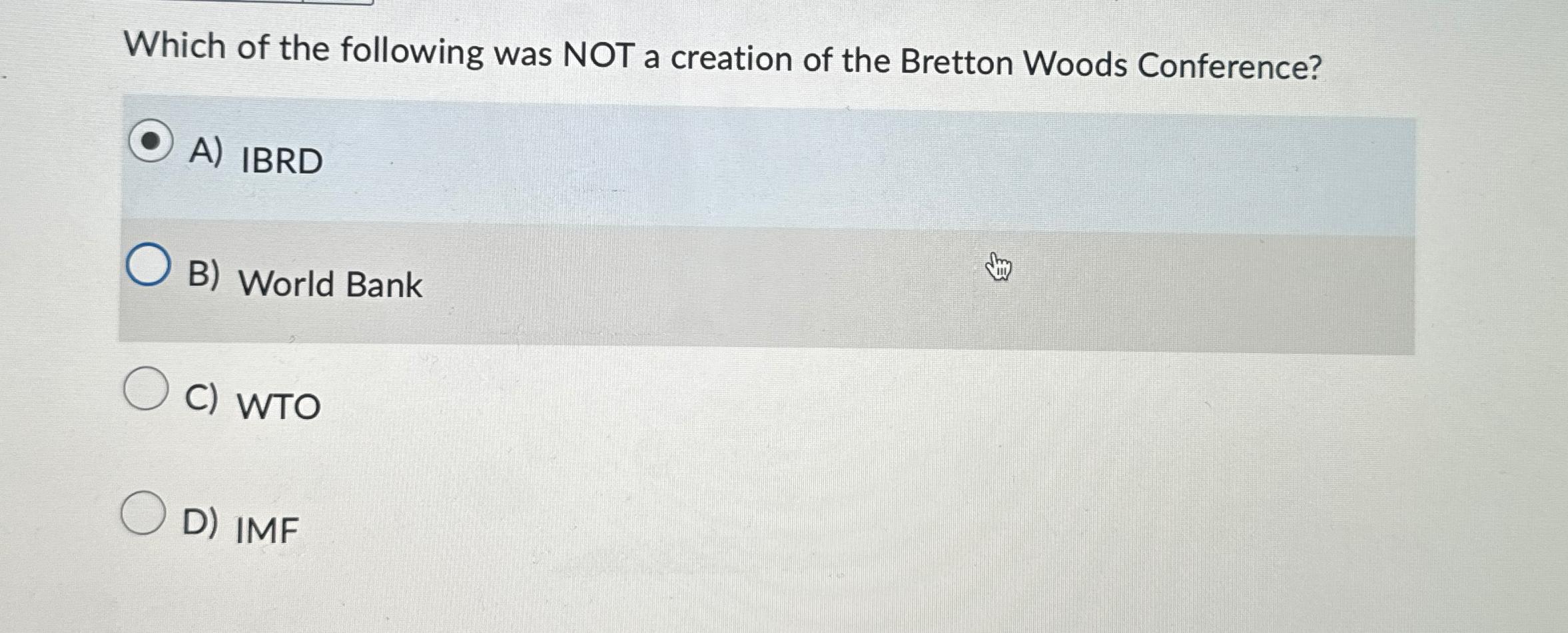 Solved Which of the following was NOT a creation of the | Chegg.com
