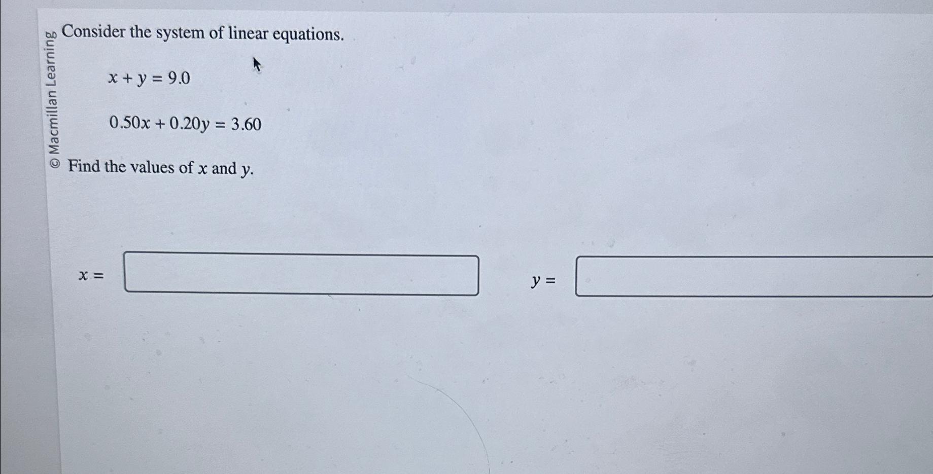 Solved Do Consider The System Of Linear | Chegg.com