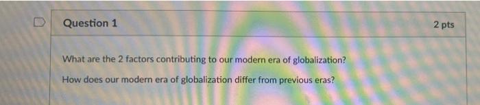 Question 1 What are the 2 factors contributing to our | Chegg.com