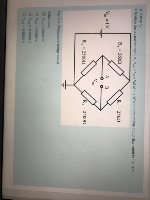 Solved Question 12 Calculate the output voltage (i.e., Vout | Chegg.com