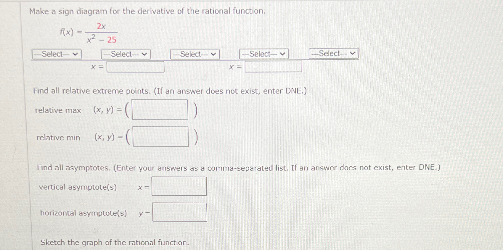 Solved Make a sign diagram for the derivative of the | Chegg.com