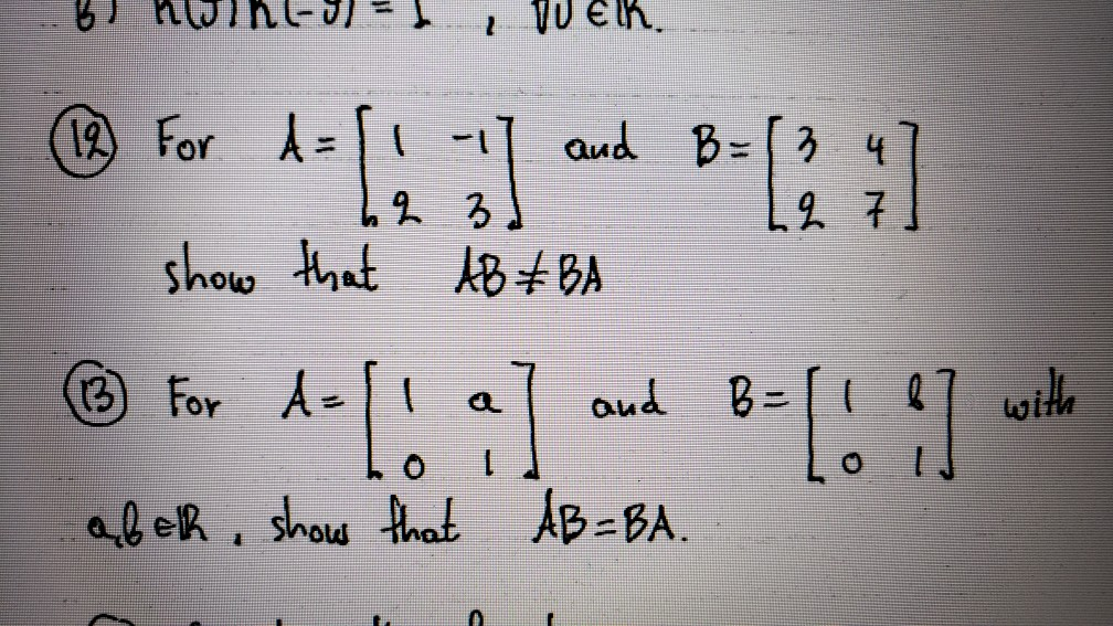 Solved 6 Let Abe Mulr Show That Al Ab Ba Chegg Com