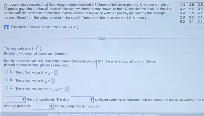 Solved ON Suppose a study reported that the average person | Chegg.com