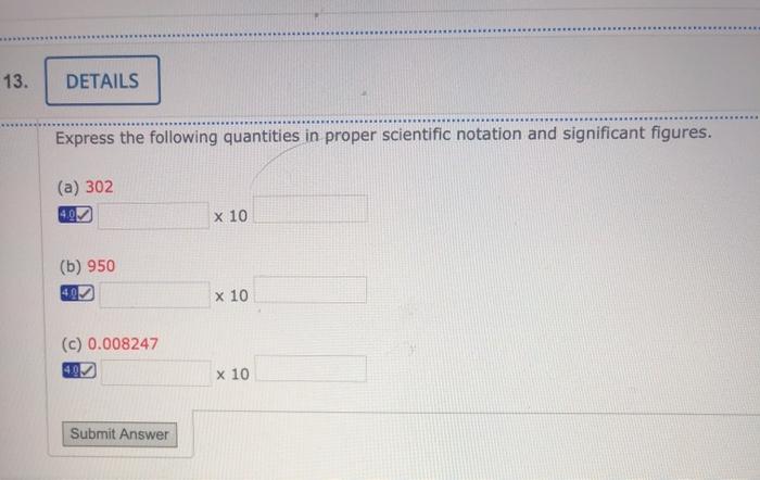 Solved 13. DETAILS Express the following quantities in | Chegg.com