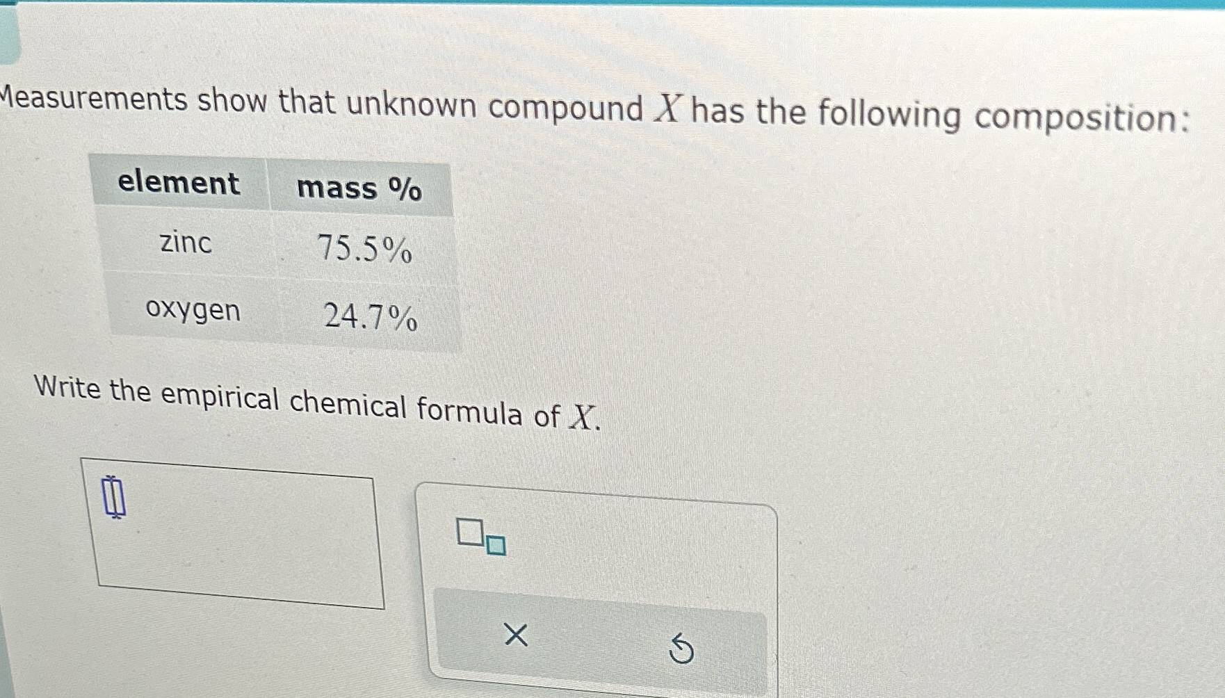 Solved Measurements show that unknown compound x ﻿has the | Chegg.com