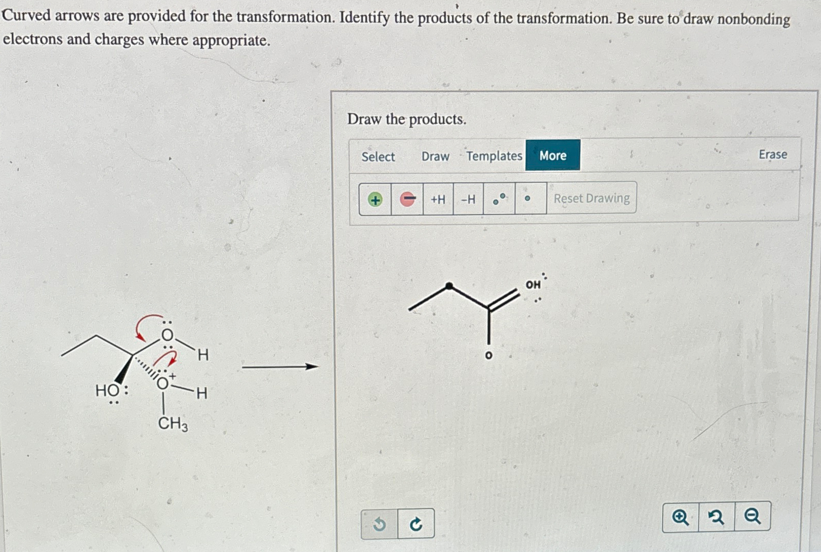 Solved Curved arrows are provided for the transformation. | Chegg.com