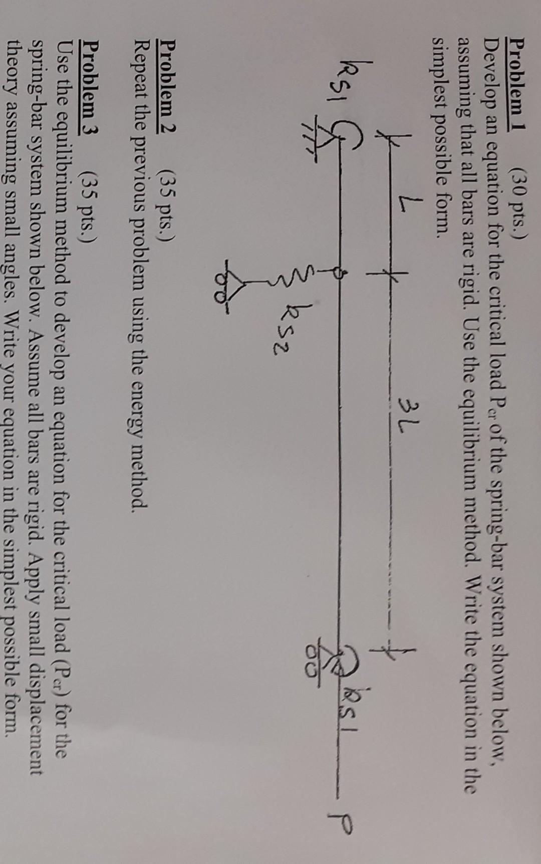 Solved Problem 1 (30 pts.) Develop an equation for the | Chegg.com