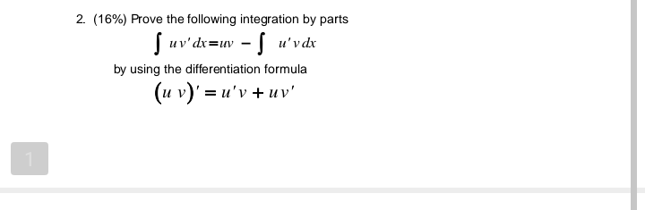 differentiation formulas uv