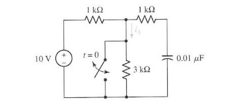 Solved -The circuit is in steady state before the switch is | Chegg.com