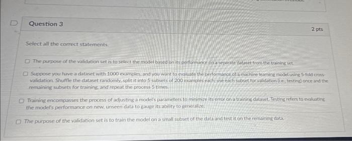 Solved Question 3 Select all the correct statements. 2 pts | Chegg.com