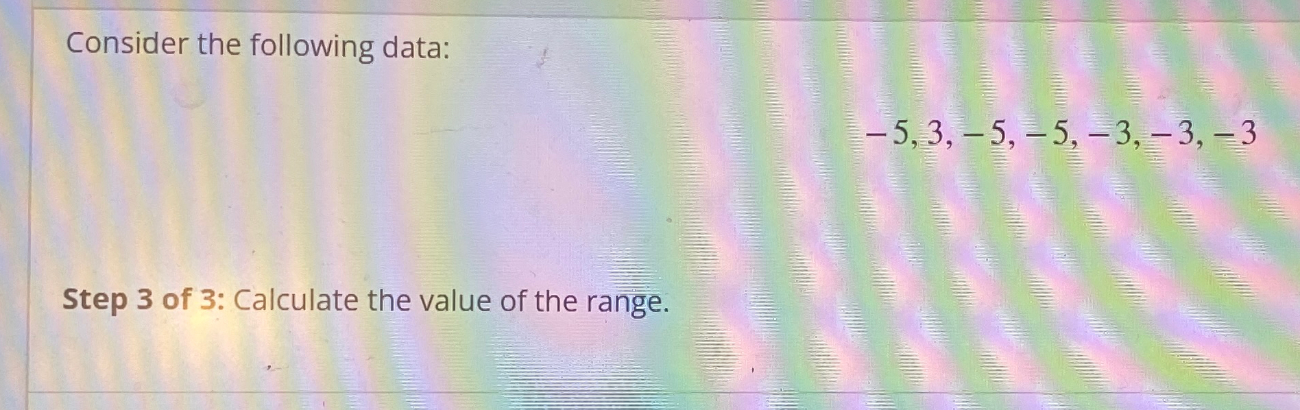 calculate the range of data 1 2 3 4 5