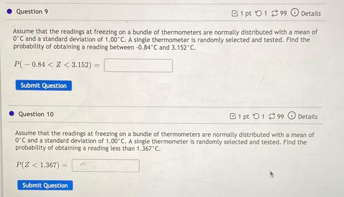 Solved Question 9 1 pt 1 299 Details Assume that the | Chegg.com