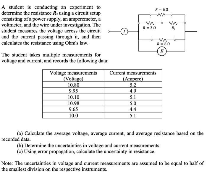 experiment to determine the resistance of a metallic conductor