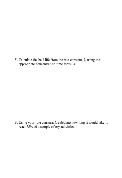 a. What is the concentration of crystal violet | Chegg.com