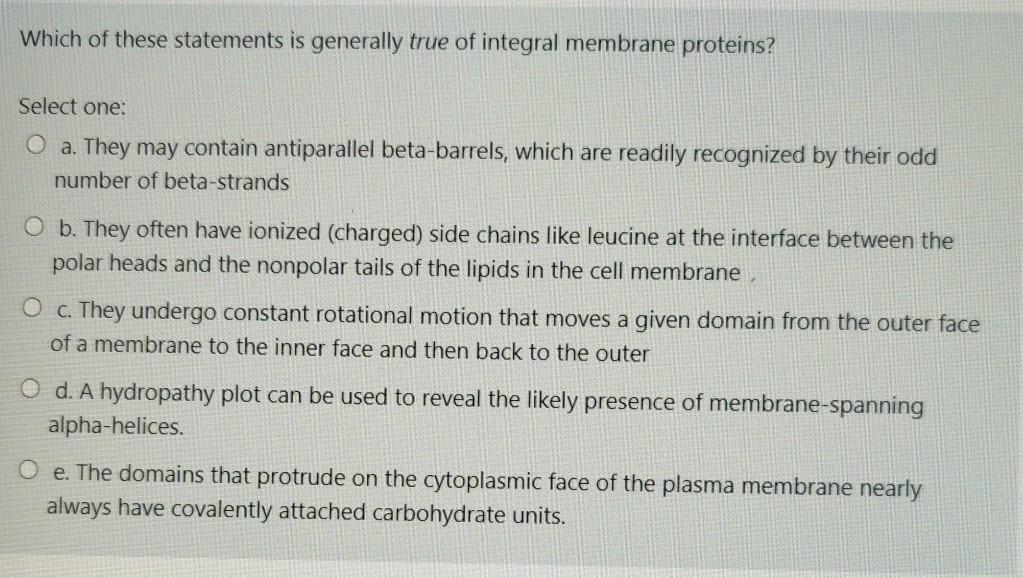 Solved Which Of These Statements Is Generally True Of | Chegg.com