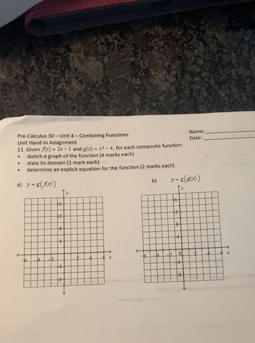 Solved Pre-Calculus 30 - ﻿Unit 4 - ﻿Combining | Chegg.com