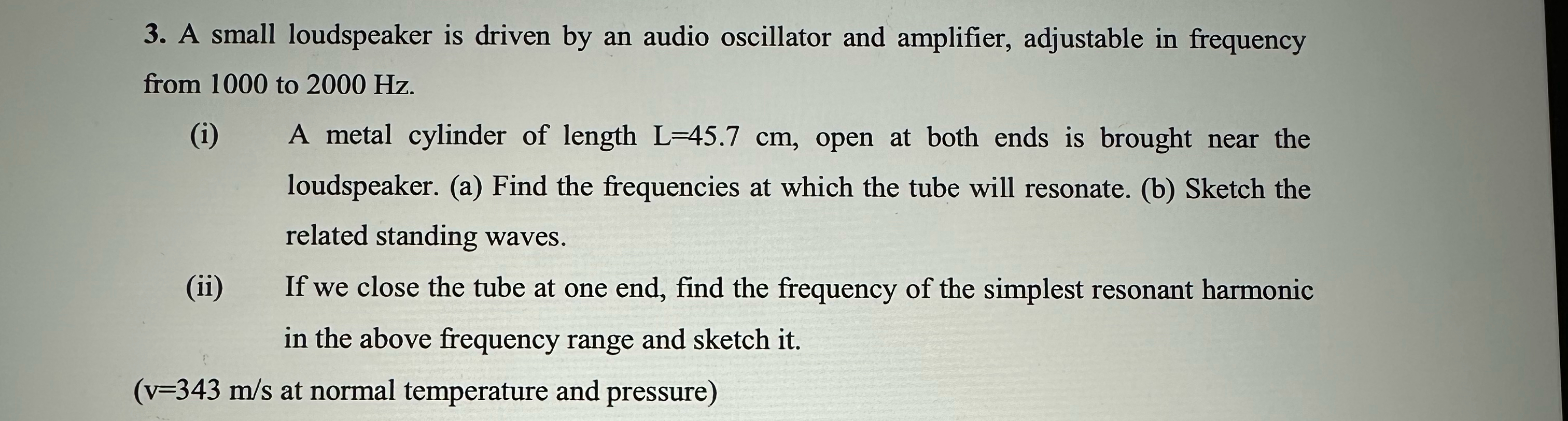 Solved A Small Loudspeaker Is Driven By An Audio Oscillator | Chegg.com