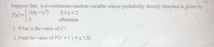 Solved Suppose that is a continuous random variable whose | Chegg.com
