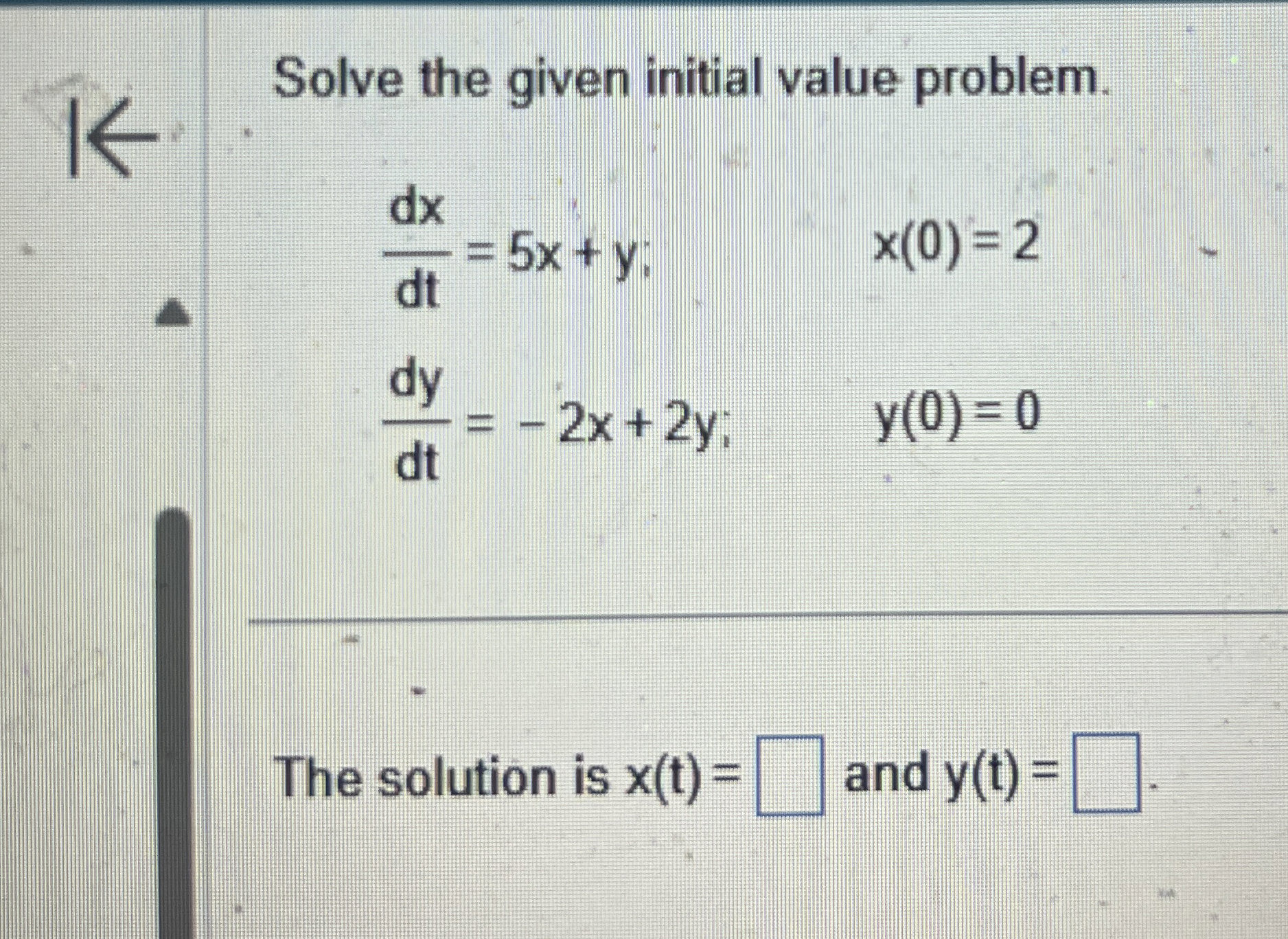 Solved Solve the given initial value | Chegg.com